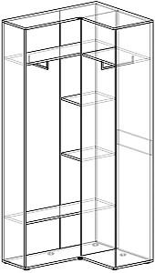 Dulap colt Sokme Barcelona 2D Stejar Artizan / Alb