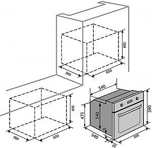 Cuptor electric incorporabil Tornado TRC-6M 888WP White