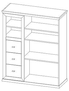Dulap cu vitrina Sokme Oregon 1100 1D/3S