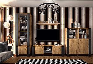 Dulap cu vitrina Sokme Old Vud 2D