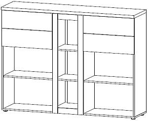 Comoda Sokme Modena 2D4S Chinchilla Gri/Stejar Flagstone(Maro)