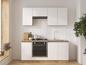 Set mobila bucatarie Sokme Soft 1.6 m Stejar Wotan/Alb