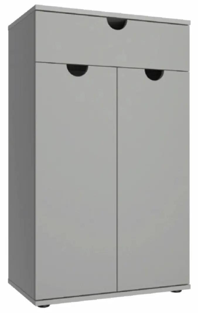 Dulap pentru incaltaminte Sokme Eliba 2D1S Chinchilla Gri