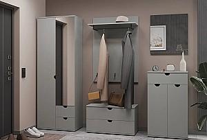 Dulap pentru incaltaminte Sokme Eliba 2D1S Chinchilla Gri