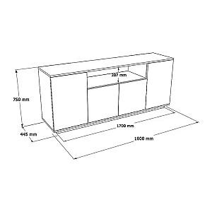 Comoda Trendy FR15-AA Pinul Atlantic (Maro)/Antracit (Gri)
