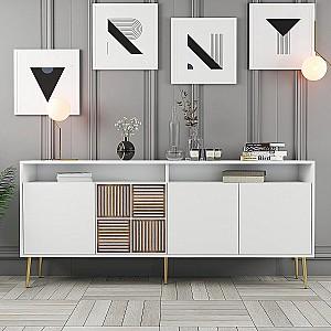 Comoda Trendy Milano Alb/Auriu