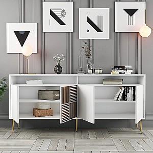 Comoda Trendy Milano Alb/Auriu