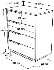 Comoda Trendy ON17-S Nuc (Maro)
