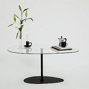 Masuta de cafea, reviste Trendy Porto Transparent/Negru