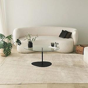 Masuta de cafea, reviste Trendy Porto Transparent/Negru