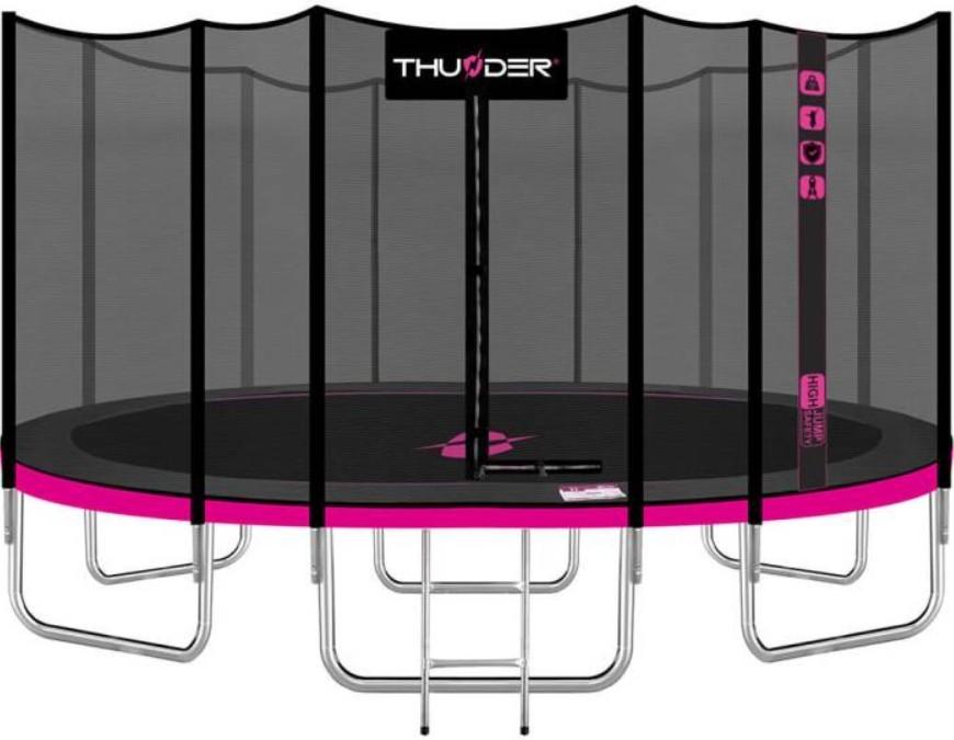 Trambulina Thunder Pro 488cm Roz plasă externa