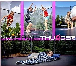 Trambulina Thunder Pro 488cm Roz plasă externa