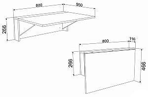 Masa Ambianta Tina sonoma închis