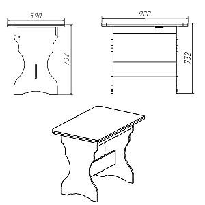 Masa KompaniT KS-3 Stejar sonoma (Bej)