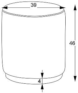Bancheta Mika Dore Glow 1 (Alb)