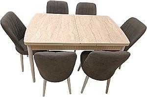 Set de masa si scaune Kelebek ES-501 (6 scaune)