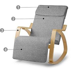 Fotoliu Tehno Ms Suzi Light Grey 280000