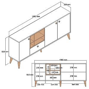 Comoda Trendy Napoli Alb
