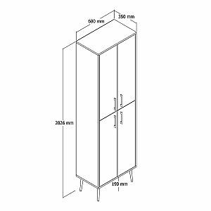 Dulap penal Trendy Berlin A Alb/Auriu
