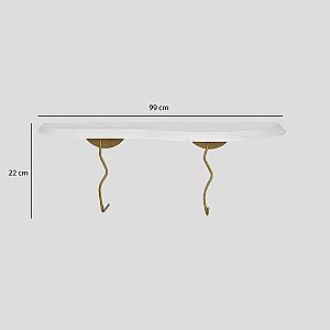 Raft de perete Trendy Lierre Auriu/Alb