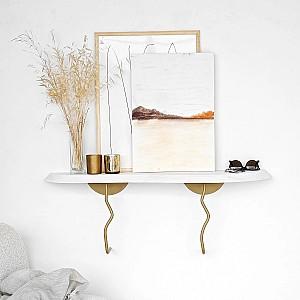 Raft de perete Trendy Lierre Auriu/Alb