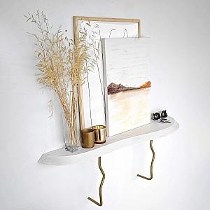 Raft de perete Trendy Lierre Auriu/Alb