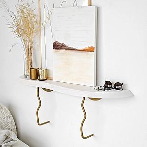 Raft de perete Trendy Lierre Auriu/Alb