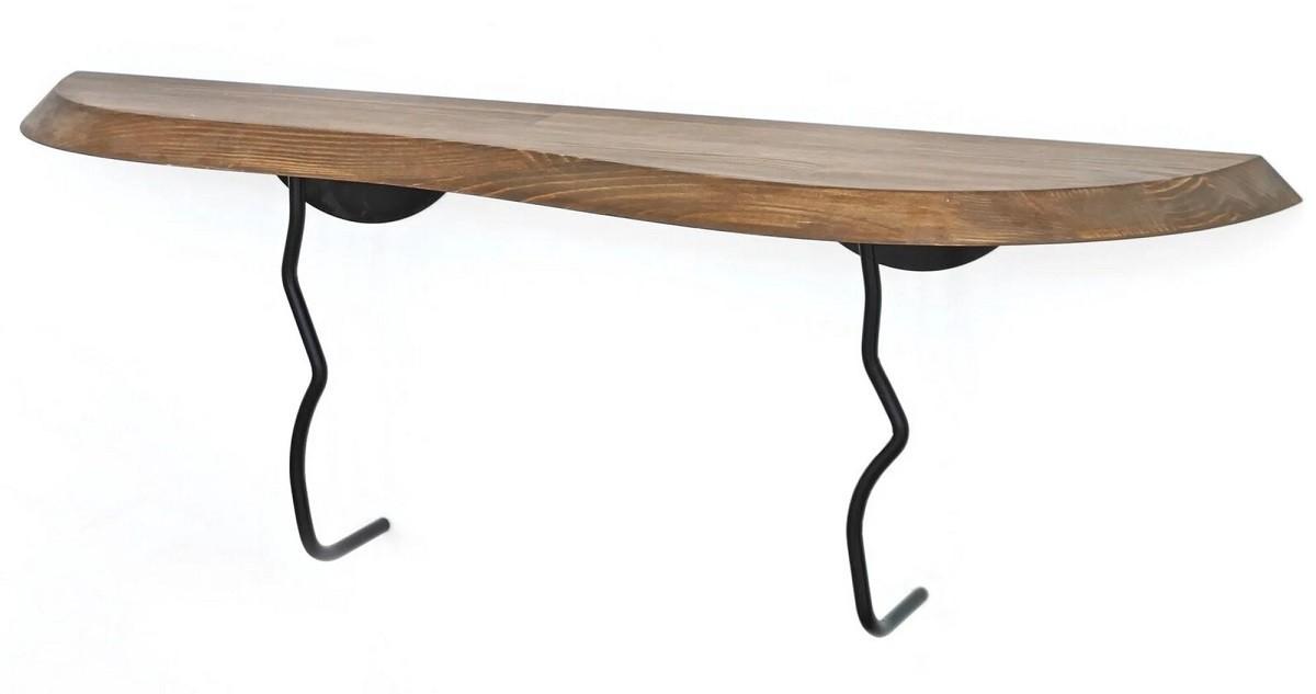 Raft de perete Trendy Lierre Negru/Nuc (Maro)