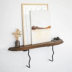 Raft de perete Trendy Lierre Negru/Nuc (Maro)