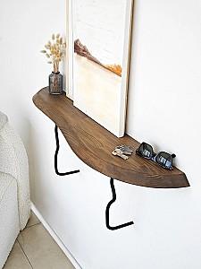 Raft de perete Trendy Lierre Negru/Nuc (Maro)