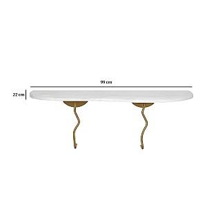 Raft de perete Trendy Edera Auriu/Alb