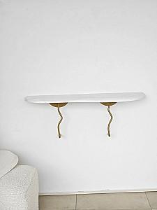 Raft de perete Trendy Edera Auriu/Alb