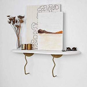 Raft de perete Trendy Edera Auriu/Alb