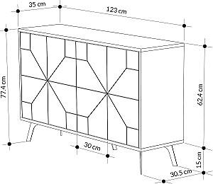 Masa consola Trendy Dune Antracit (Gri)