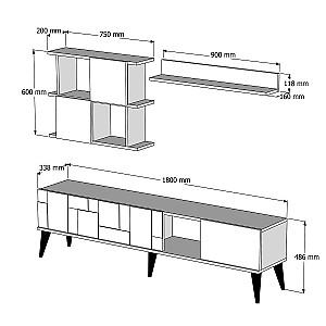 Living Trendy Madrid Antracit (Gri)/Nuc (Maro)