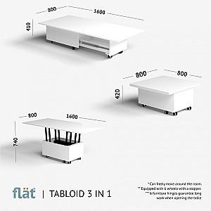Masuta de cafea, reviste Flat Tabloid 3in1 Black