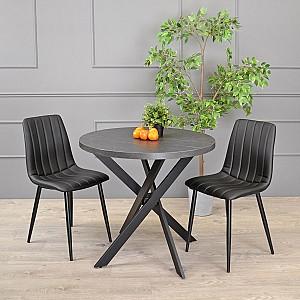 Masa DP Torino Rondo Marmură Neagră 900