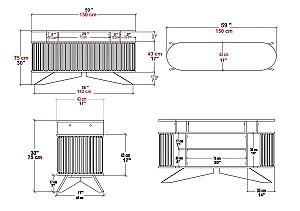 Comoda Trendy Stor Stejar (Bej)/Alb