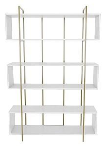 Etajera Trendy Bruti Alb/Auriu