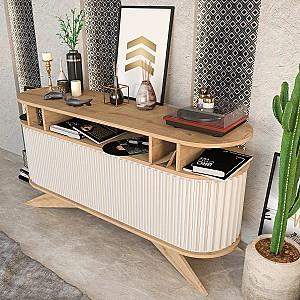 Comoda Trendy Stor Stejar (Bej)/Alb