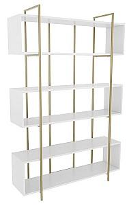 Etajera Trendy Bruti Alb/Auriu