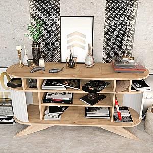 Comoda Trendy Stor Stejar (Bej)/Alb