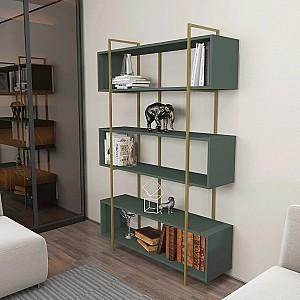 Etajera Trendy Bruti Verde/Auriu