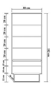 Dulap Trendy Rea Nuc (Maro)/Negru