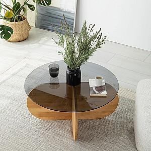 Masuta de cafea, reviste Trendy Bubble 2 Stejar (Bej)