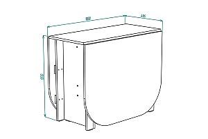 Masa ML Mobila Oval (1000x2000) Stejar Kraft Alb