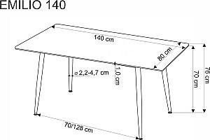 Masa Halmar Emilio 140 Marmura Alba