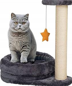 Ansamblu pentru pisici Jumi Platforma, culcus, cu jucarie 43x30x40 cm Graphite