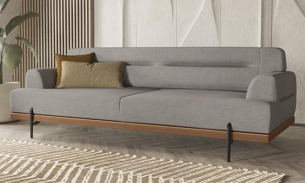 Canapea Modalife Linen 3S Light Grey (Gri Deschis)