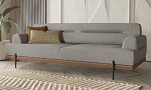 Canapea Modalife Linen 3S Light Grey (Gri Deschis)